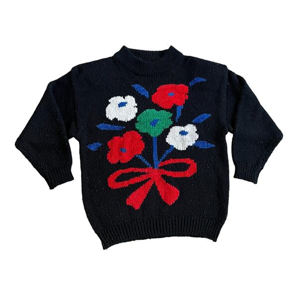 Prisms Flower Bouquet Sweater Sz L - Picture 2 of 5